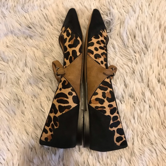 Coach X Tabitha Simmons Harriette Leopard Mary Jane Flats - Picture 8 of 9